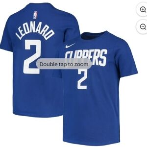 Youth Nike Kawhi Leonard Royal LA Clippers Logo Name & Number Performance T-Sh M